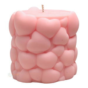 เทียนขี้ผึ้งถั่วเหลืองแปลกใหม่รูปหัวใจโรแมนติกทำด้วยมือสำหรับเป็นของขวัญของตกแต่งบ้านวันหยุดวันเกิดวันอีสเตอร์และวันคริสต์มาสสำหรับบาร์ - Product Image 3