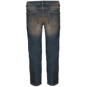 กางเกงยีนส์สไตล์วินเทจสำหรับผู้ชายกางเกงยีนส์ขาตรงระบายอากาศสีน้ำเงินยืดได้ป้ายส่วนตัว - Product Image 6