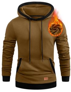 Basics New Color sólido Sudadera con capucha al aire libre Camping Caza Algodón mezclado con capucha Hombres Deportes Algodón Camo Chaquetas - Product Image 3