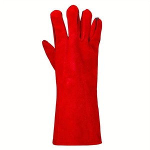 Gants de soudage en cuir d'origine, longs gants de soudage résistants au feu, à la chaleur et aux flammes, pour cheminée, poêle, barbecue, soudage - Product Image 5