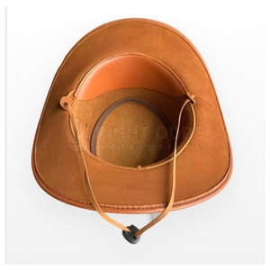 Fabricante Exportador Proveedor de sombreros de vaquero de cuero marrón con acabado Cracker Sombreros casuales de Viaje de invierno Caro Pakistán - Product Image 6