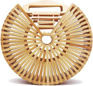 กระเป๋าถือสตรีทำจากไม้ไผ่กระเป๋าโท้ทขนาดใหญ่กระเป๋าฟางชายหาดทำด้วยมือ - Product Image 3