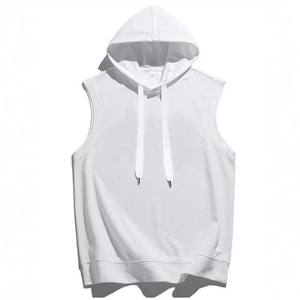 Off Shoulder Pullover <b>Hoodie</b> <b>Men's</b> <b>Sleeveless</b> Solid Color Oversize Shirts Cotton <b>Men's</b> Clothing Plus Size Tank Tops With Hooded - Product Image 4