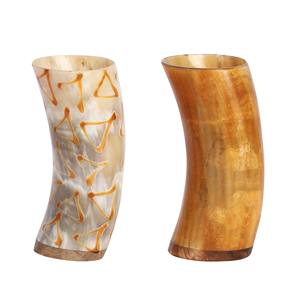 Corne à boire Viking personnalisée de haute qualité en verre Corne de buffle en verre Bull Viking Corne à boire en verre à bas prix - Product Image 4