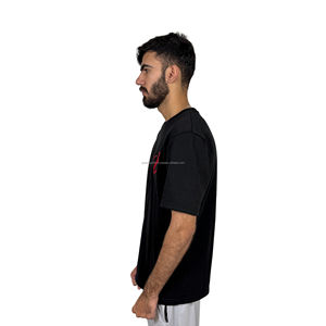 เสื้อยืดผ้าถักไซส์ใหญ่พิเศษสำหรับผู้ชายเสื้อ100% ผ้าฝ้ายทรงหลวมพิมพ์ลาย - Product Image 3