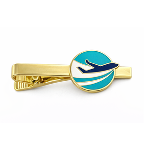 JIN JUMBO Fabricante de Clips para Corbata Personalizados de Aleación de Zinc con Esmalte Suave y Logotipo de Aerolínea, Unisex - Product Image 1