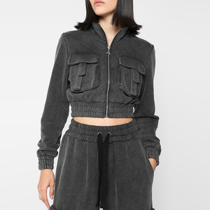 2023 personalizado invierno maternidad polar manga larga chándal Jogging entrenamiento ropa deportiva con envío aéreo - Product Image 4