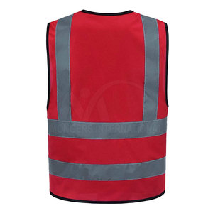 Gilet de sécurité pour homme en polyester léger haute visibilité certifié CE, respirant, confortable, séchage rapide, bandes réfléchissantes, pour la route - Product Image 3