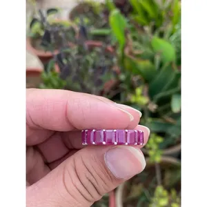 Ruby Eternity Band <b>Ring</b> 925 Sterling <b>Silver</b> Handmade Gemstone Band <b>Ring</b> Wholesale Jewelry Supplier - Product Image 6