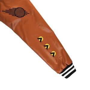 Nouvelle arrivée, veste varsity d'hiver pour homme, col montant vintage gris, logo imprimé personnalisé sur le devant, 100% coton - Product Image 5