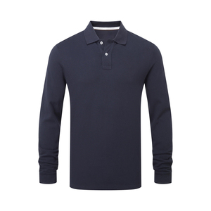 2025 Design Cotton Blank Plain <b>Long</b> Sleeve Polo T Shirt Manufacturer Top Quality Hot Selling Custom Logo Street wears For <b>Men</b> - Product Image 6