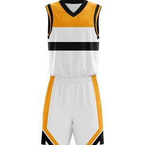 Maillots de basket sans manches 100% polyester et ensembles de shorts à faible MOQ, personnalisés avec nom/numéro d'équipe, uniforme de basket imprimé sur mesure - Product Image 4