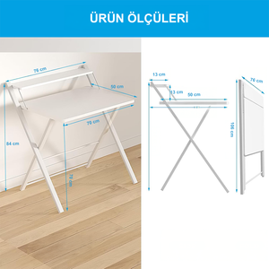 Estante de escritorio de estudio de PC plegable Modular convertible europeo moderno, muebles de oficina en casa negros, uso multiusos para Panel de vida - Product Image 3
