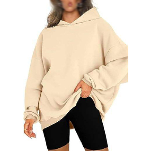 Sudadera con capucha extragrande para mujer de proveedor al por mayor OEM, personalizada, gruesa, 200 gramos, manga larga, sólido, anticontracción, cuello levantado, último diseño - Product Image 4