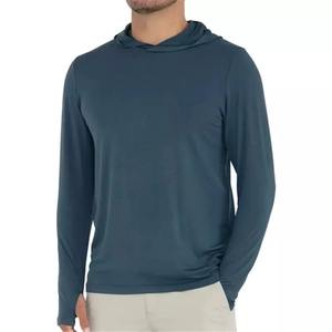 Camisa de pesca de manga larga con protección UV UPF 50 + para hombre con malla de poliéster que absorbe la humedad y Sudadera con capucha ventilada conjuntos de estilo solar - Product Image 1