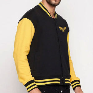 OEM แจ็คเก็ตเบสบอลสำหรับผู้ชายสไตล์ไฮสตรีทเสื้อแจ็กเก็ตแห้งเร็วปกตั้งโลโก้ด้านหน้าขายส่งแจ็คเก็ตเลตเทอร์ - Product Image 3