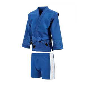 Uniforme de Sambo Venta caliente Color azul 100% algodón Transpirable Artes marciales Sambo Uniforme directo de fábrica - Product Image 2