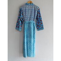 Vestido de verano de dama de honor, Kimono largo de algodón para mujer, bata de baño