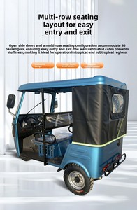 Tuk-tuk passager 200cc à 2 rangées et 6 places, économe en carburant, <span class=keywords><strong>moto</strong></span>-taxi à essence à 3 roues pour l'Afrique et l'Asie du Sud-Est - Product Image 2