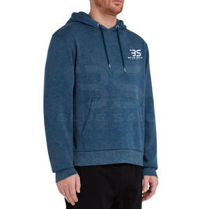 Jersey con capucha para hombre mezclada con tela de algodón y aspecto de lavado ácido Sudadera con capucha con detalle de lavado ácido para hombre - Product Image 2