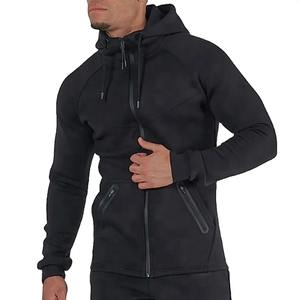 เสื้อสเวตเตอร์มีฮู้ดของผู้ชายเสื้อกีฬาแขนยาวแบบรูดซิปขึ้นแบบลำลองมีกระเป๋าสีต่างกัน - Product Image 6