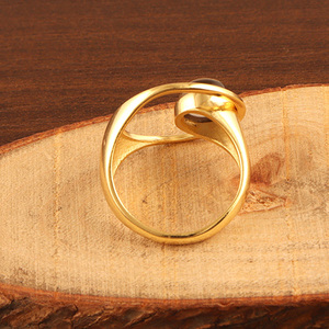 Nuevo anillo de cuarzo ahumado hecho a mano a la moda, Latón chapado en oro de lujo, piedras preciosas naturales, declaración ajustable, ropa de fiesta para bodas - Product Image 5