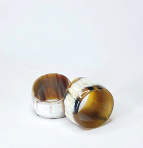Servilletero de cuerno de búfalo Anillos de servilleta de cuerno de alta calidad únicos 100% Anillos de servilleta de cuerno de buey de búfalo real Precio barato - Product Image 2