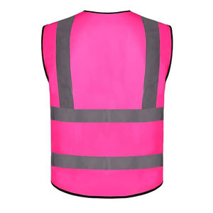 Gilet de sécurité haute visibilité en nylon respirant, léger et à séchage rapide, avec bande réfléchissante et fermeture éclair frontale – Vente chaude - Product Image 2