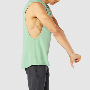 New Arrival Men's Gym Tank Top Custom Printed Stylish Casual Muscle Style High Quality 100% Cotton Quick Dry Breathable Knitted - Product Image 6