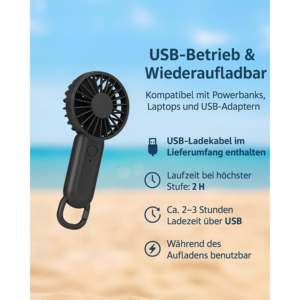 Mini Portable USB Fan Handheld & Foldable <b>5V</b> Electric Power Source for Household Car & RV Use - Product Image 2