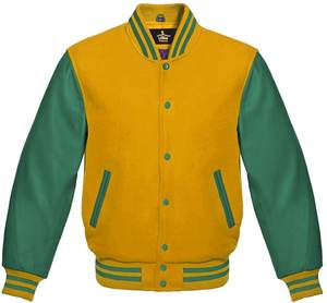 Veste en cuir pour hommes, blouson en laine brodée, offre spéciale, 2022 - Product Image 1