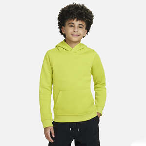 Alta calidad 2025 100% algodón niños sudaderas con capucha manga larga otoño grueso bordado liso teñido sudadera al por mayor - Product Image 3
