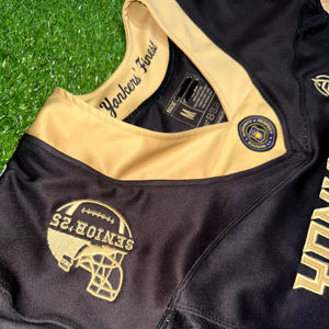 ชุดอเมริกันฟุตบอลแบบกำหนดเองกางเกงเสื้อเจอร์ซีย์ระบายอากาศได้ดีพิมพ์ลายขนาดพลัสไซส์แห้งเร็วสีตามสั่ง - Product Image 1