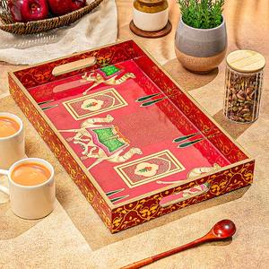 Plateau de service en bois émaillé multi-usages pour aliments, boissons et en-cas - Product Image 5