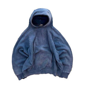 Sudadera con Capucha Estilo Vintage Personalizada, 100% Algodón Grueso, Lavada al Ácido, Desgastada, 500 g/m², para Hombre - Product Image 1