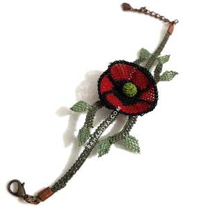İğne Oyası Gelincik Bileklik Özel Bracelets et bracelets de mode - Product Image 1
