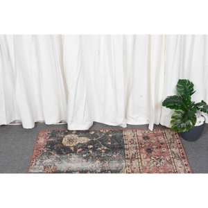 Alfombra clásica azul rosa de 1,6x3,2 pies de lana turca y poliéster, alfombra de retazos para sala de estar con respaldo de látex para uso en el pasillo - Product Image 2