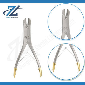 Cortador Lateral Manual de Acero Inoxidable con Acción Compuesta, Mordaza Angulada de Carburo de Tungsteno y Mangos Dorados para Alambre de Kirschner de 1.6mm y 180mm de Largo - Product Image 3