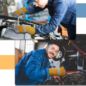 ถุงมือหนังวัวแท้คุณภาพสูง ผลิตจากโรงงาน ราคาถูก สวมใส่สบาย ระบายอากาศได้ดี ยืดหยุ่น ไม่มีซิลิโคน ปรับแต่งได้ ปลอดภัย - Product Image 4