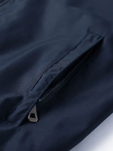 Top Selling <b>Men's</b> <b>Black</b> Leather Bomber Jacket High Quality Customizable Safari Jacket Zipper Closure Waterproof Fabric Yoga - Product Image 6