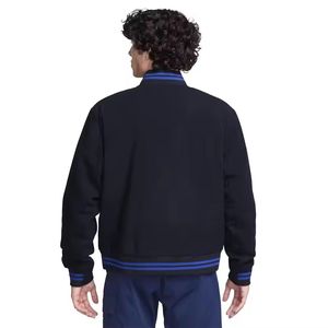 Chaqueta Bomber de Invierno Personalizada de Alta Calidad, de Piel de Oveja Tejida, Transpirable, con Botones de Béisbol, Manga Larga, Chaqueta Universitaria para Hombre - Product Image 4