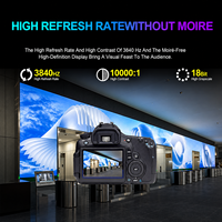Mur vidéo LED intérieur 4K P4, angle de vision de 160 degrés, écran LED couleur pleine résolution sans soudure pour centre commercial