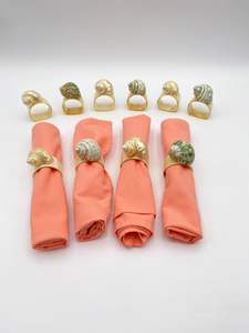 Mejor precio Natural Seashell Servilleta Decoración Vajilla/Turbo Shell Servilletero Anillo Náutico Mesa Decoración Fiesta Boda Regalo Artesanía - Product Image 3