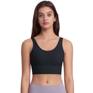 Sujetadores deportivos de alto soporte para mujer, para gimnasio, OEM, tops cortos, elásticos en cuatro direcciones, sujetador deportivo para mujer - Product Image 4