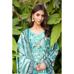 Conjunto de Salwar Kameez de Algodón Estampado Khaddar de 3 Piezas, Estilo Pakistaní, Ropa Étnica India para Festivales, Material Resistente SD-52232 - Product Image 5