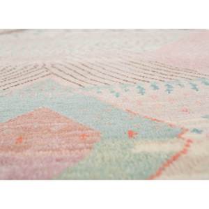 Manchaha Geometric Pattern Wool & Bamboo Silk Hand-Knotted <b>Rugs</b> Pink & Purple for Home Use-Les-2145 - Product Image 3