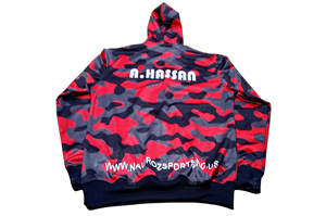 Diseño de impresión por sublimación de camuflaje, venta al por mayor, chándal acampanado personalizado para hombre, logotipo pesado, ropa informal, moda desgastada - Product Image 2