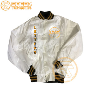 Chaqueta universitaria bordada de satén alfa personalizada, ropa griega transpirable de alta calidad Phi para hombre, chaquetas al por mayor con estampado de tela - Product Image 3