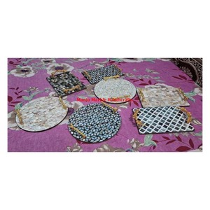 Nouveau naturel moderne Look Design en bois vadrouille miroir incrustation travail qualifié formateur Artisan vadrouille pour les entreprises cadeau promotionnel décoration - Product Image 1