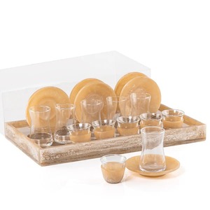 ถ้วยชาอีพ็อกซี่ทำด้วยมือและชุดกาแฟ12ชิ้นชุดการแสดงโดมอะคริลิคหรูหราพร้อมกล่องของขวัญสำหรับบ้านรอมฎอน - Product Image 6